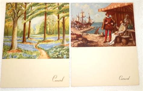 Cunard R M S Mauretania Cruise Ship Line Dinner Menus Vintage