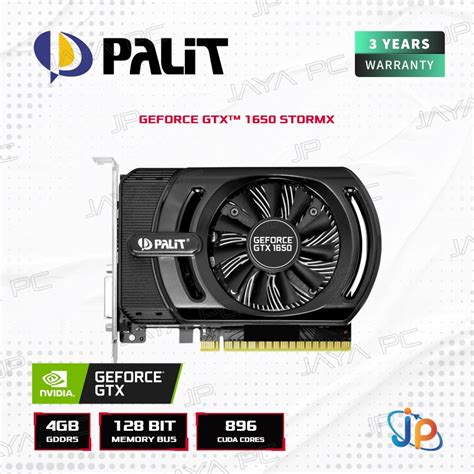Jual VGA Palit Geforce GTX 1650 StormX 4GB - 4 GB GDDR5 | Shopee Indonesia