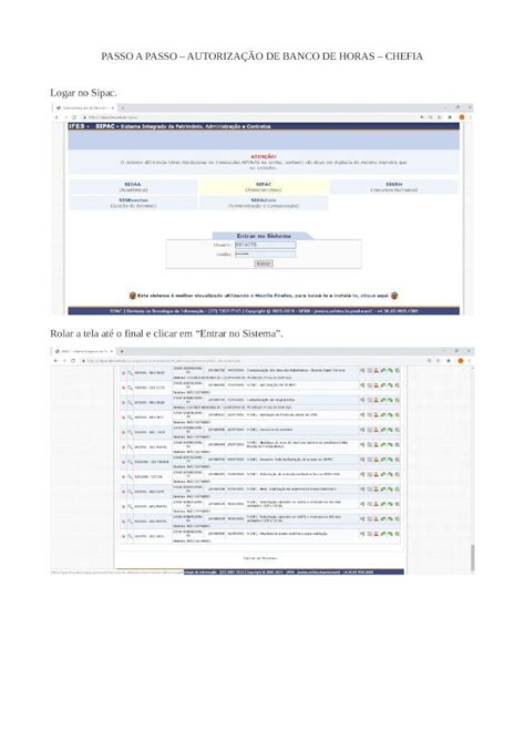 Pdf Passo A Passo Autoriza O De Banco De Horas