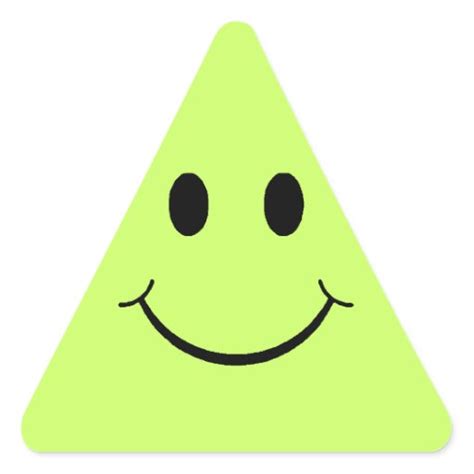 Customizable Smiley Triangle Sticker Zazzle