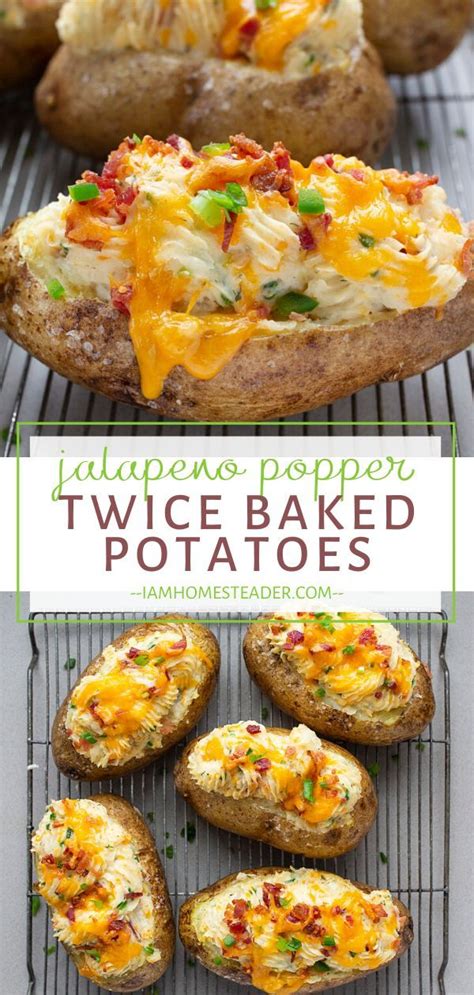 Jalapeno Popper Twice Baked Potatoes Recipe Breakfast Recipes Easy