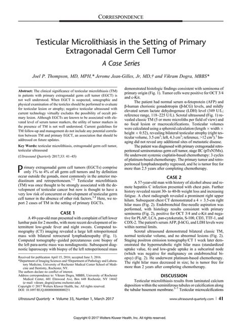 Testicular Microlithiasis In The Setting Pdf