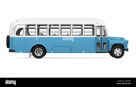 Vintage School Bus Isolated Stock Photo - Alamy