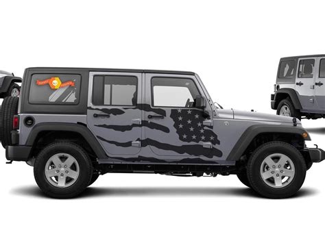 Jeep Wrangler 2007 2016 4 Door Custom Vinyl Decal Kit Patriot