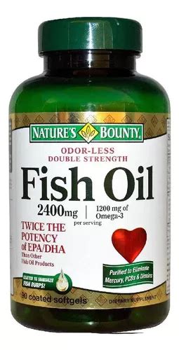 Omega 3 Natures Bounty Fish Oil 2400mg 90 Capsulas Frete Grátis