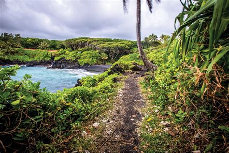 The black-sand beach at Waianapanapa State Park closed this month ...