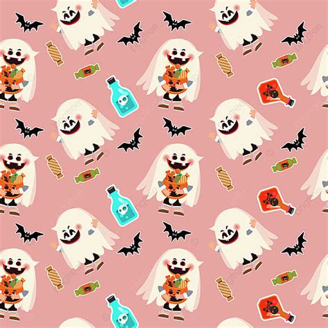 Halloween Ghost Cute Pink Background Halloween Ghost Background