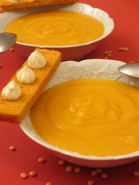 Velouté de lentilles corail et carottes Recettes diététiques et