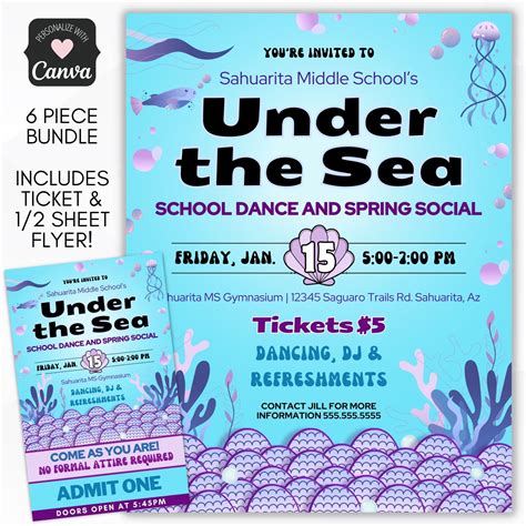 Under the Sea Poster Ticket Bundle – Simple Desert Designs