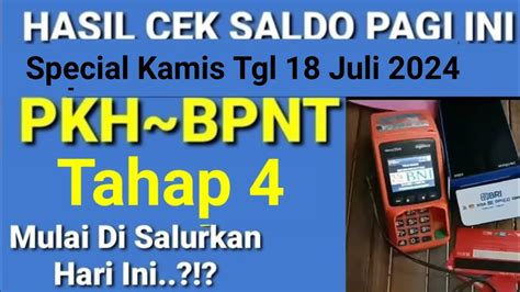 Pkh Pagi Ini Cek Saldo Pkh Tahap Bpnt Tgl Juli Mulai Cair