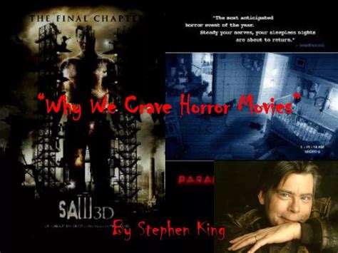 Ppt Why We Crave Horror Movies Powerpoint Presentation Free