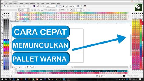 Cara Cepat Memunculkan Pallet Warna Di Coreldraw Youtube