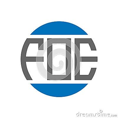 FOE Letter Logo Design On White Background. FOE Creative Initials Circle Logo Concept. FOE ...