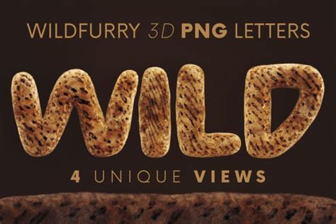 Wild Furry 3d Lettering Graphic By Jumbodesign · Creative Fabrica