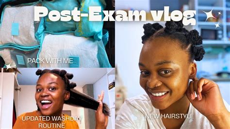 Post Exams Vlog Packing For Vacation Updated C Hair Washday