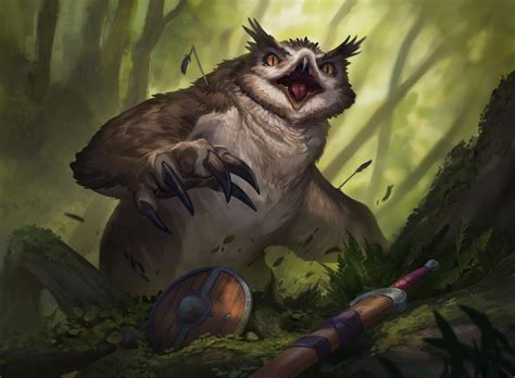 Ornery Owlbear By Ângelo Bortolini Rimaginarybeasts