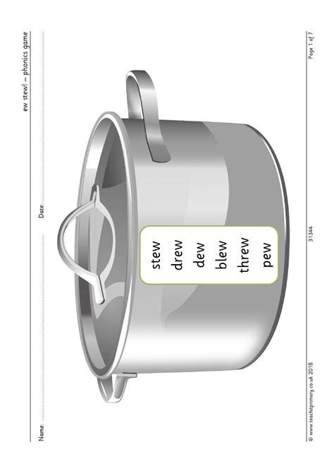 Ew Stew Phonics Game F KS1 Phase 5 Phonics Teachit