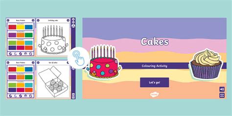 New Cakes Interactive Colouring L Enseignant A Fait