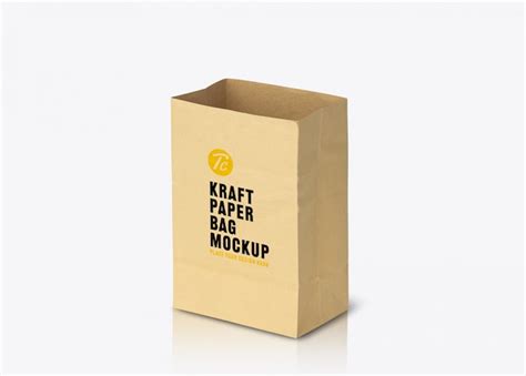 Premium Psd Recycled Brown Paper Bag Mockup Template For Your Design