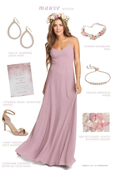 Mauve Maxi Dress For Bridesmaids Dress For The Wedding