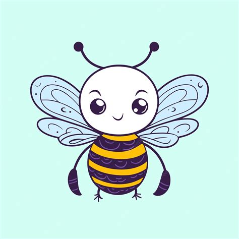 Premium Vector | Cartoon drawing of a bee