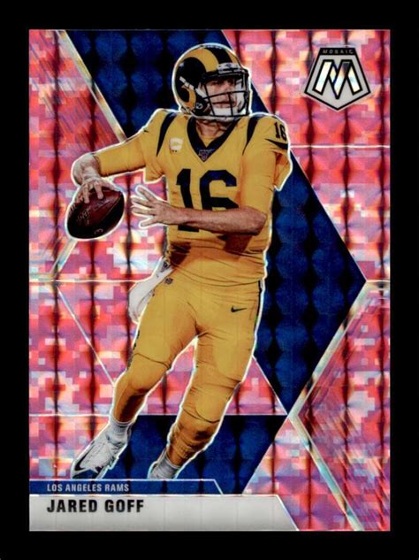 Panini Mosaic Pink Camo Prizm Jared Goff Los Angeles Rams Ebay