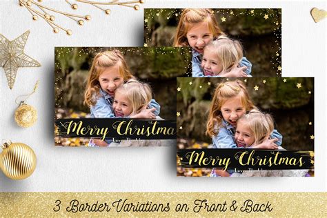 Christmas Card Template Photoshop | Card Templates ~ Creative Market