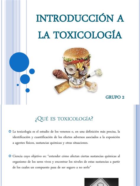 Introducción A La Toxicología Pdf Toxicología Toxicidad