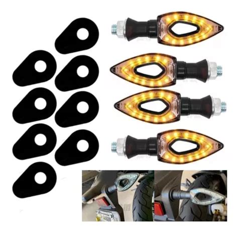 Kit 4 Setas Esportivas Led Xtz Lander Tenere 250 Adaptador