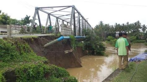 Jembatan Penghubung Tiga Desa Di Muaraenim Terancam Ambruk Sripoku