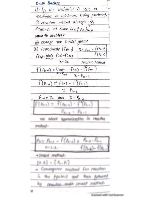 Solution Numerical Methods Netwon Secant Method Studypool