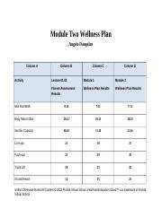 Module Two Wellness Plan Docx Module Two Wellness Plan Angelo