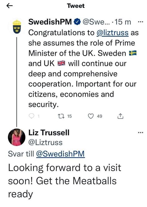 The Swedish Prime Minister Mistakenly Congratulated Another Liz Truss On Her Election Victory