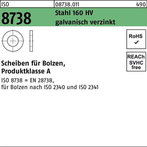 Scheibe Iso F Bolzen Stahl Hv Galv Verz