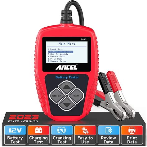 Ancel Ba101 Professional 12v 100 2000 Cca 220ah Automotive Load Battery Tester Digital Analyzer