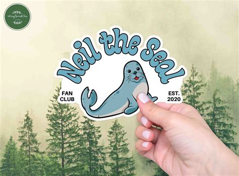 Neil the Seal Stickers, Since 2020, Seal Fan Club, Neil the Aussie Seal Stickers, Elephant Seal ...