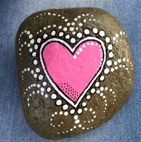 Heart Painted Rock Rock Crafts Rock Painting Art Painted Rocks