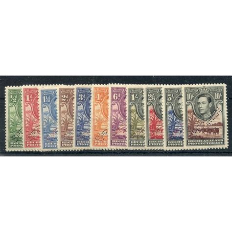 Bechuanaland 1938 52 Definitive Set Perforated Specimen 6d With