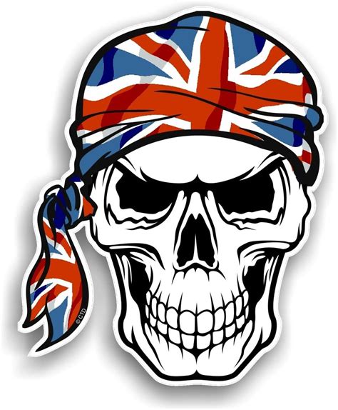 Totenkopf Mit Kopf Bandana Design Mit Union Jack British Country Flagge