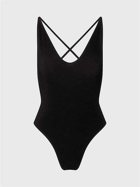 Cross Back Swimsuit Ck Texture Calvin Klein® Kw0kw02237beh