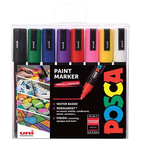 Uni Posca PC 5M Starter Set Pack Of 8