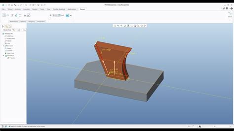 PTC Creo 3 0 Tutorial Sweep Constant Normal Direction YouTube