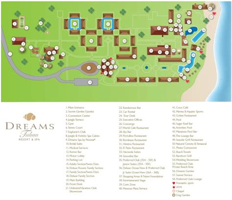 Dreams Tulum Resort and Spa Map (2023 - 2015) | TravelTips.org