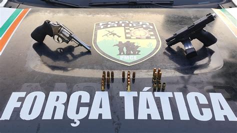 Força Tática da PMCE prende dupla e apreende duas armas de fogo e