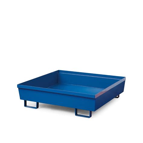 Drum pallet, 1200x800x415 mm, no grid, blue | AJ Products