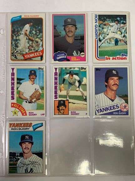 S S Topps Ron Guidry New York Yankees Cards Lot Aumann