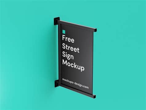 Free Wall Mounted Rectangle Sign Mockup Psd Set Good Mockups