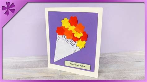 Kartka bukiet kwiatów (Flower bouquet greeting card) | Grandparents day, Cards, Greetings