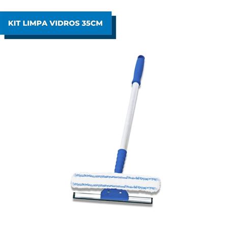 Kit Em Rodo Para Limpeza De Vidros Cm Cabo Cm Combinado