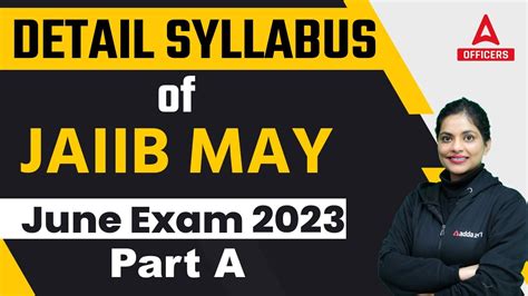 Detailed Syllabus Of JAIIB May June Exam 2023 Part A YouTube